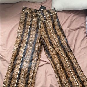 Fashion nova snake print flare pants